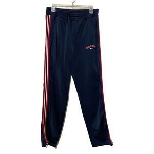 Tommy Hilfiger Blue Vintage 90s Nylon Track Pants Side Logo Mens Medium Y2K 2002